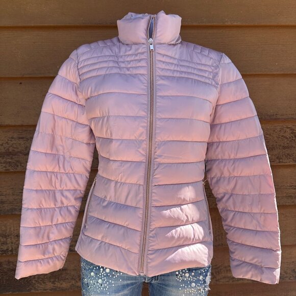 Ci Sono Womens Mauve Puffer Jacket Quilted Lightweight Full Zip M - Picture 6 of 11